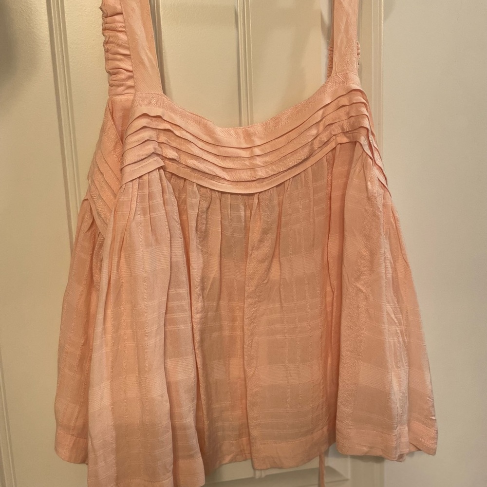 Pink Tank Top with Tie in Back Size S